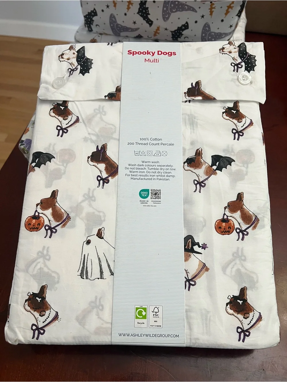 Cath Kidston Cream Spooky Dogs Halloween Sheet Set